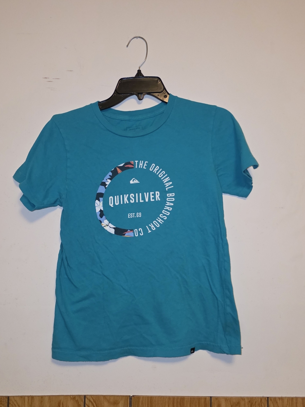 Quiksilver Teal Short-Sleeve Logo Tee